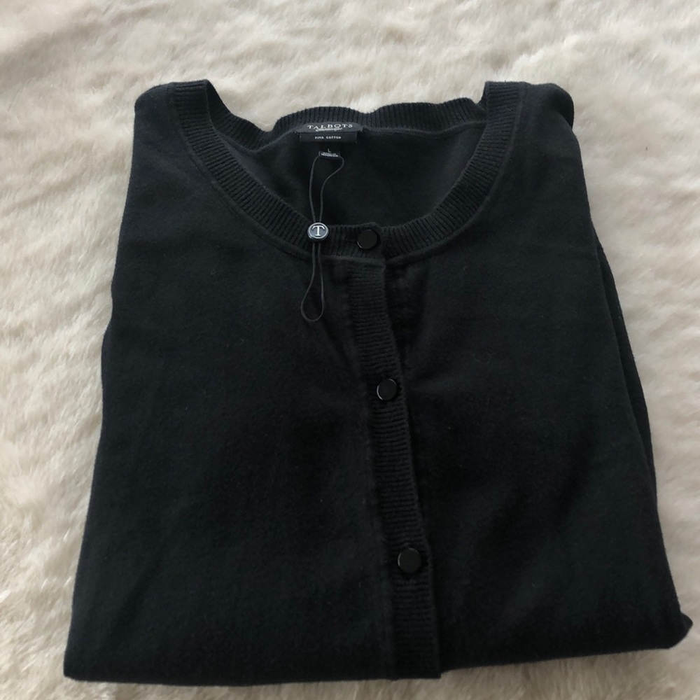 TALBOTS Black button up cardigan like new